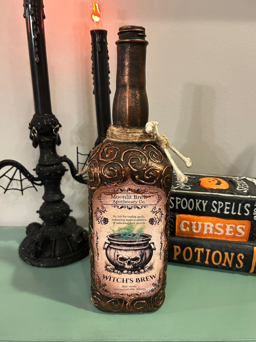 Halloween Decorative Potion Bottle - Witches Brew